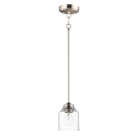 Maxim Lighting Acadia 1-Light 4.75" Wide Satin Nickel Pendant Light 91260CDSN